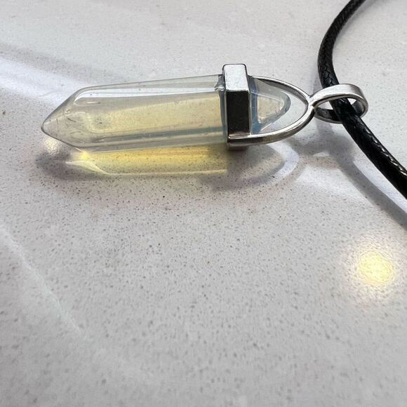 Boho Opalite Crystal Necklace Hexagon‎ Healing Pendant Spiritual Energy Jewelry - Picture 2 of 8